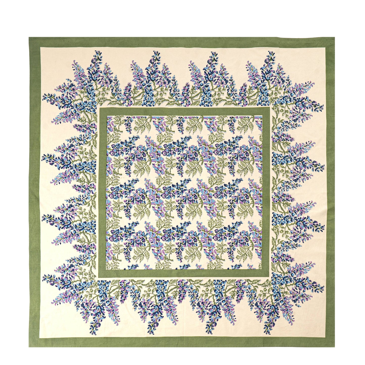 Wisteria Blue & Green Tablecloth