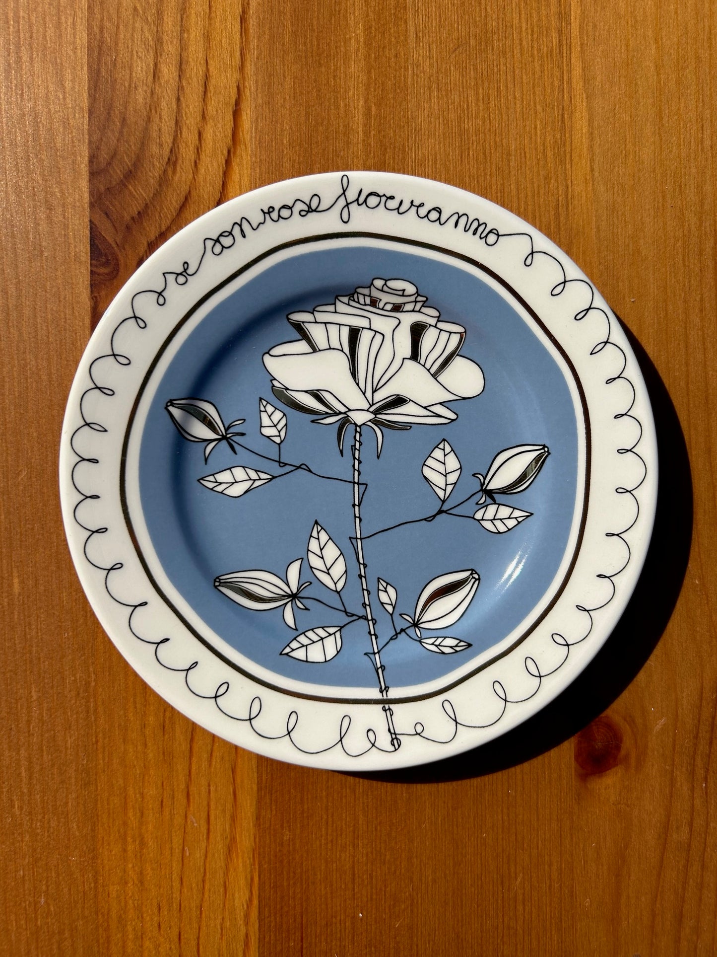 If Roses Will Bloom Blue with Floral Motif