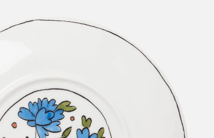 Heritage Bachelor Button Salad Plate
