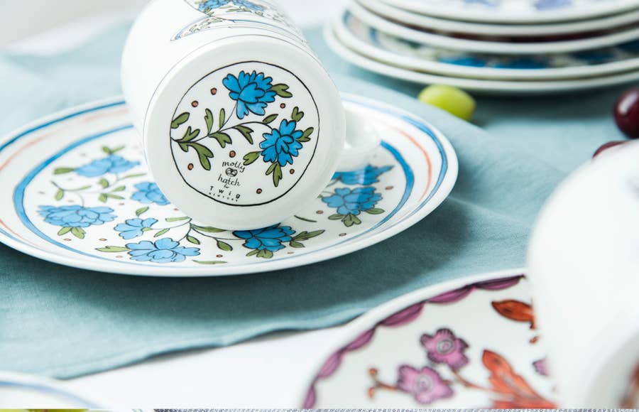 Heritage Bachelor Button Salad Plate