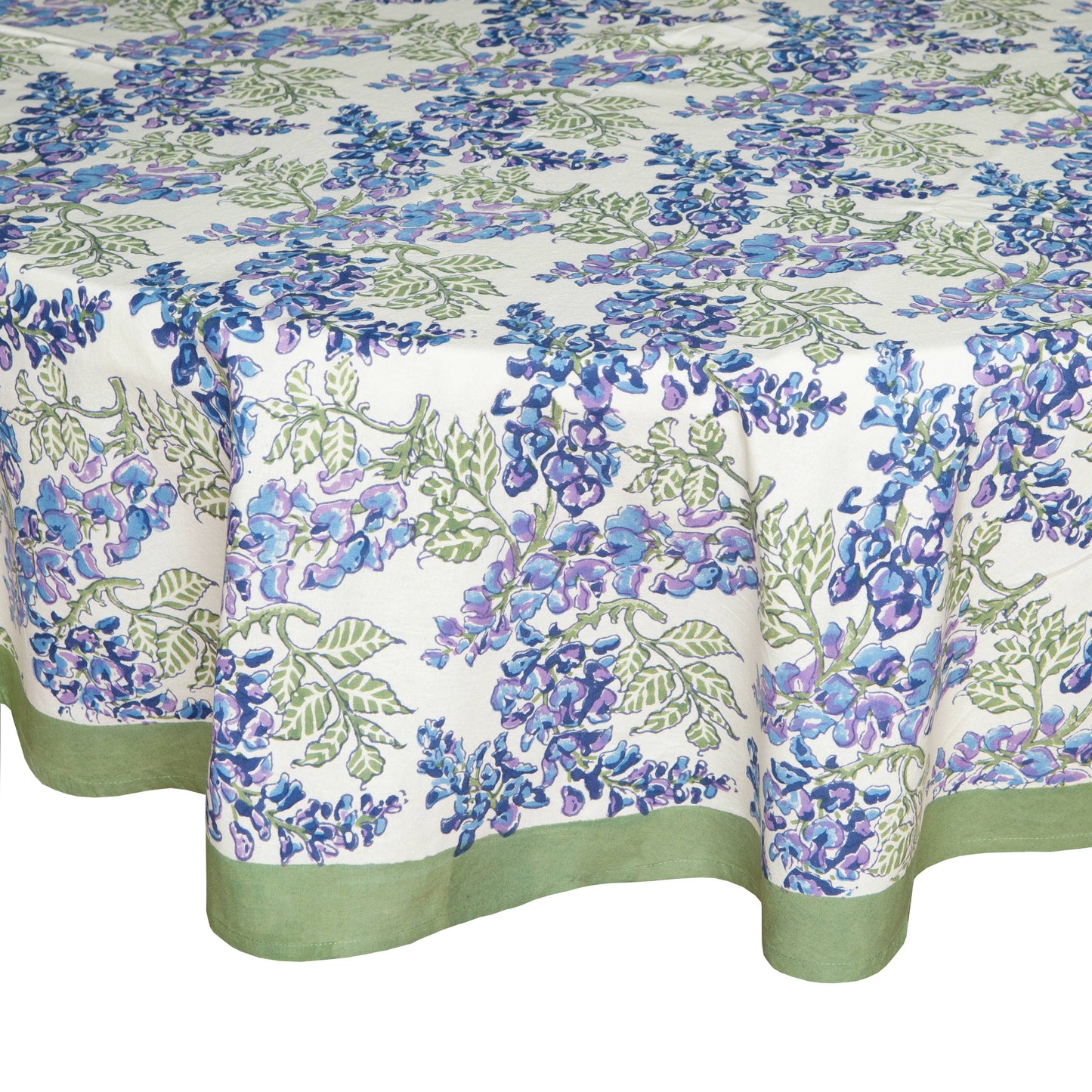 Wisteria Blue & Green Tablecloth