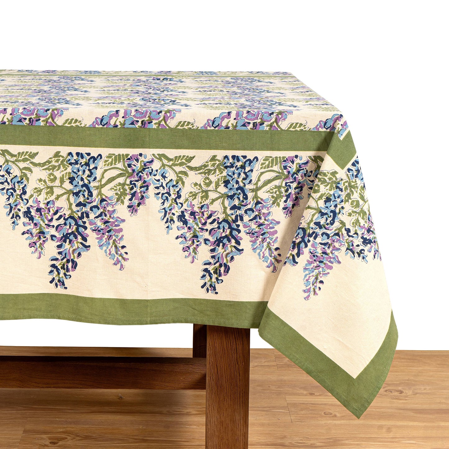 Wisteria Blue & Green Tablecloth