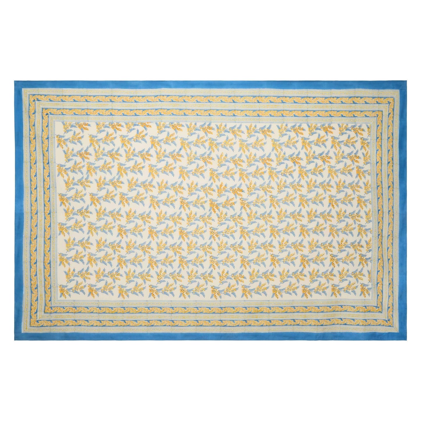 Mimosa Blue & Yellow French Tablecloth