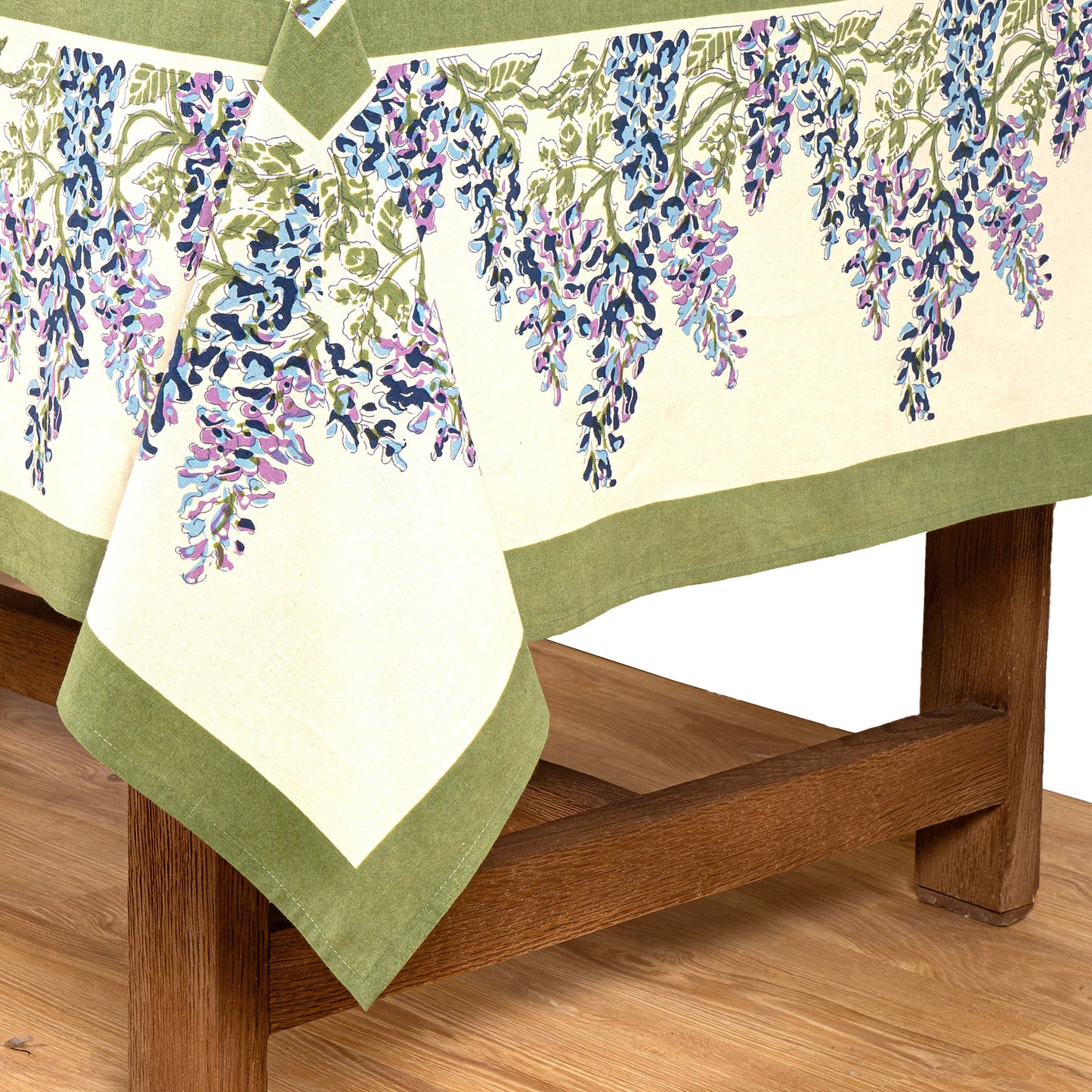 Wisteria Blue & Green Tablecloth