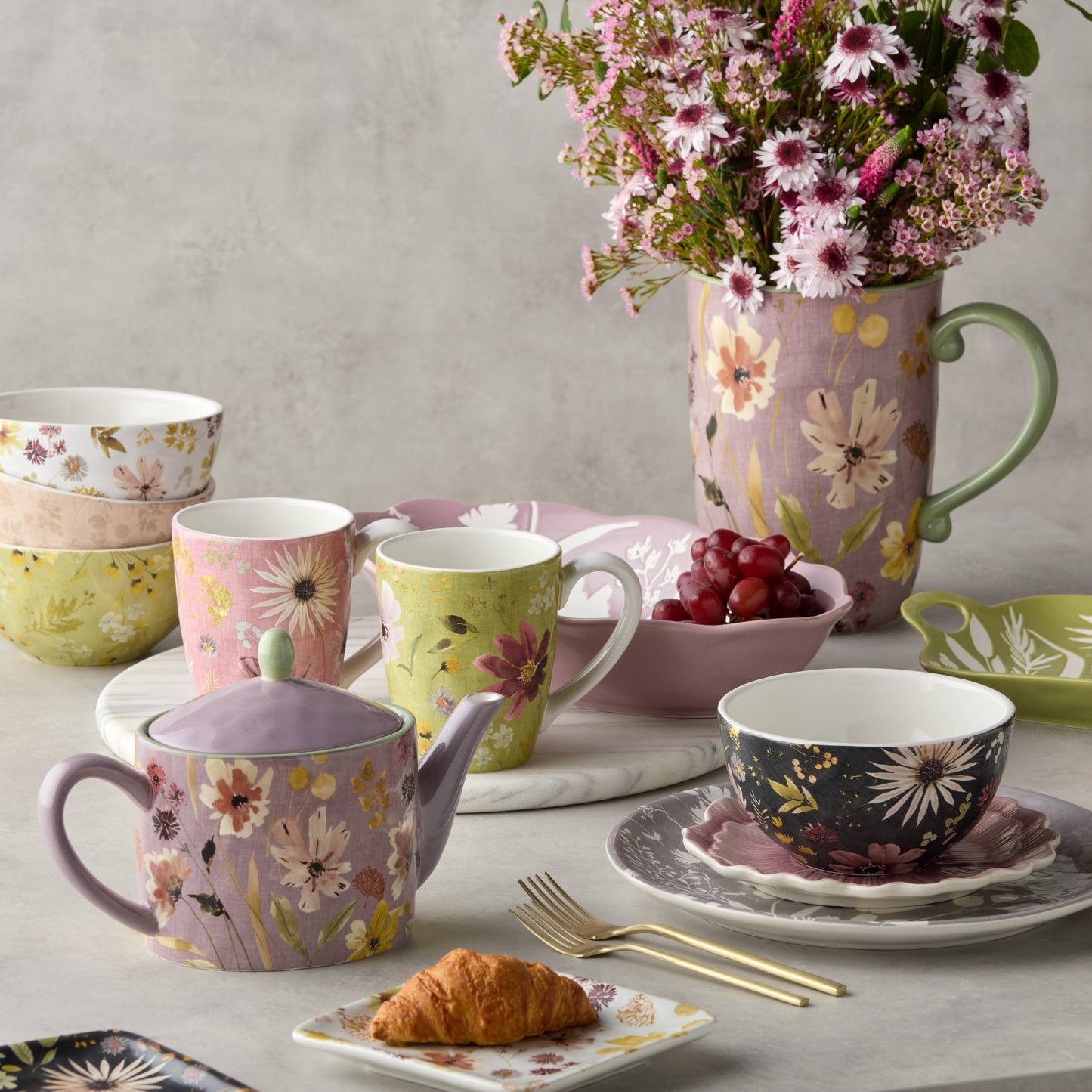 Wildflowers Floral Dessert Plates (Set of 4)