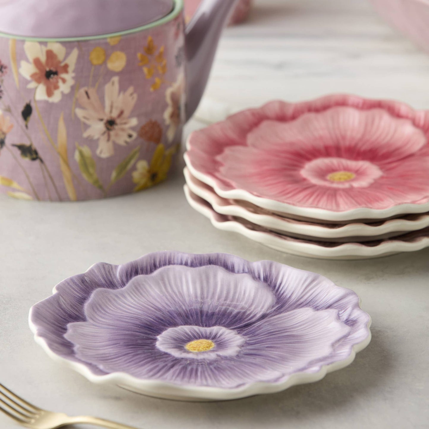 Wildflowers Floral Dessert Plates (Set of 4)