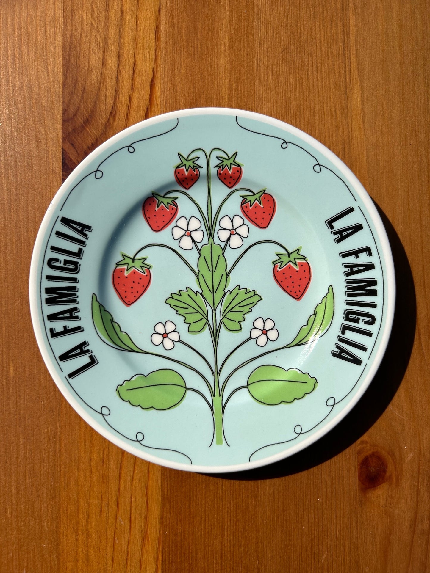 The Family Porcelain Plate with Writing