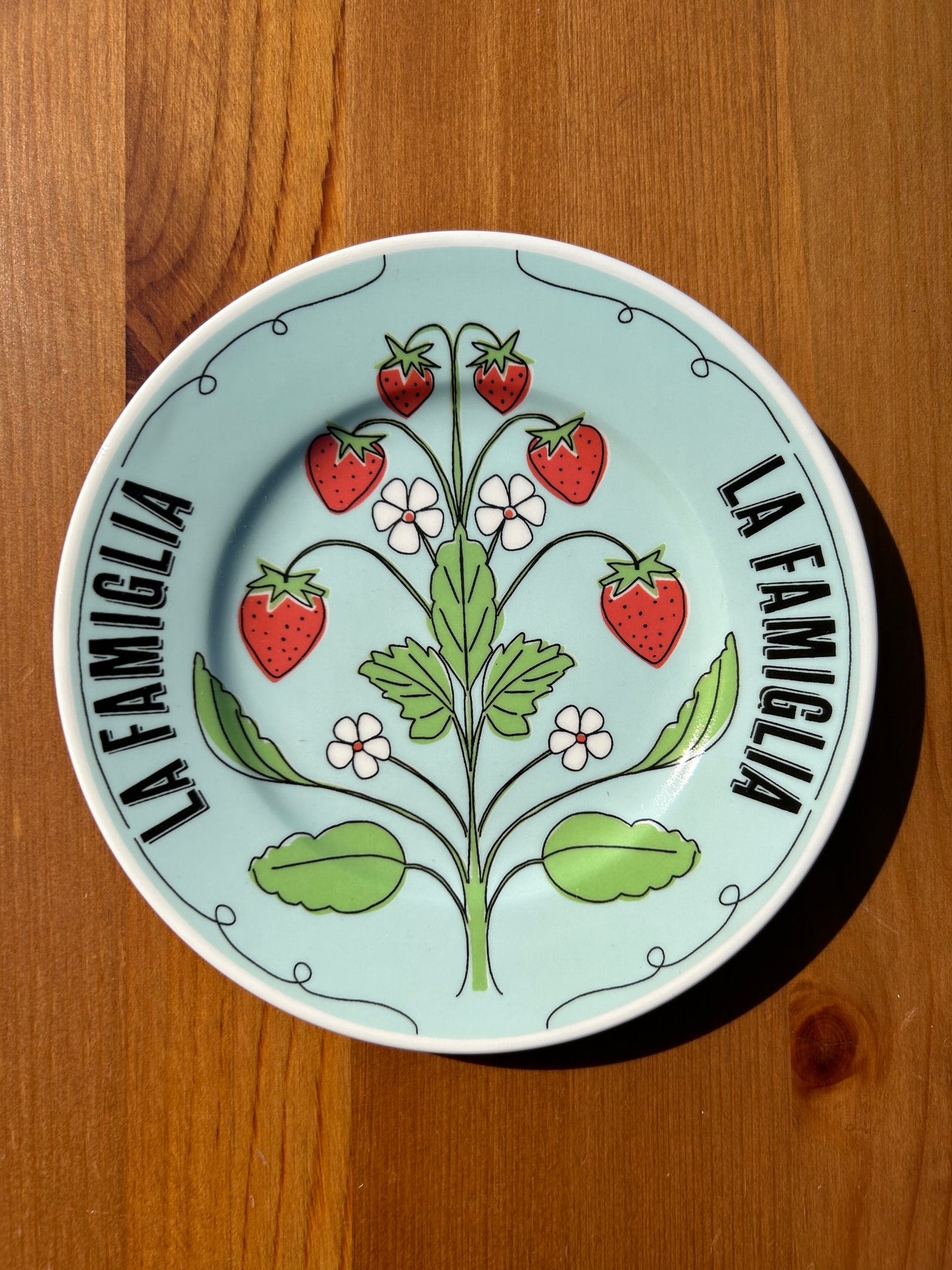 The Family Porcelain Plate with Writing