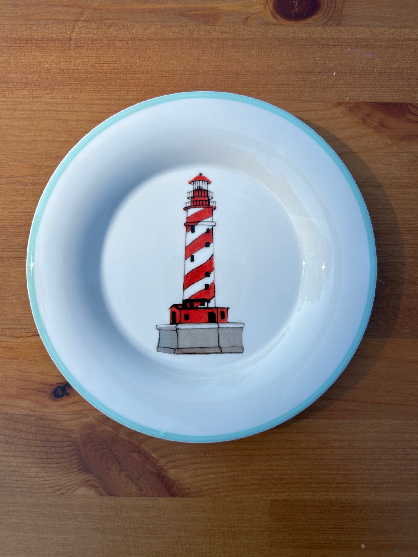 Michigan Lighthouse Round Plate