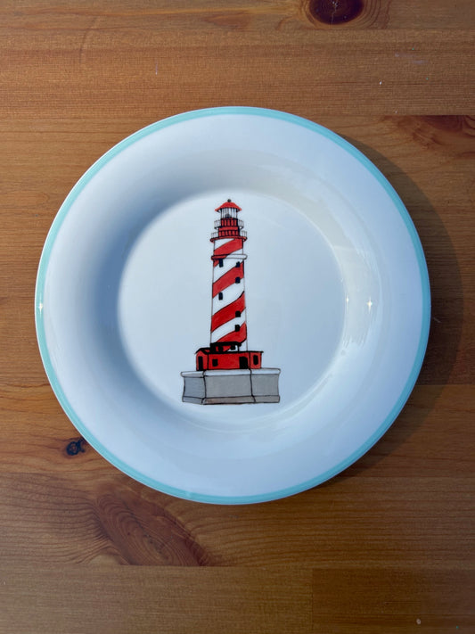 Michigan Lighthouse Round Plate