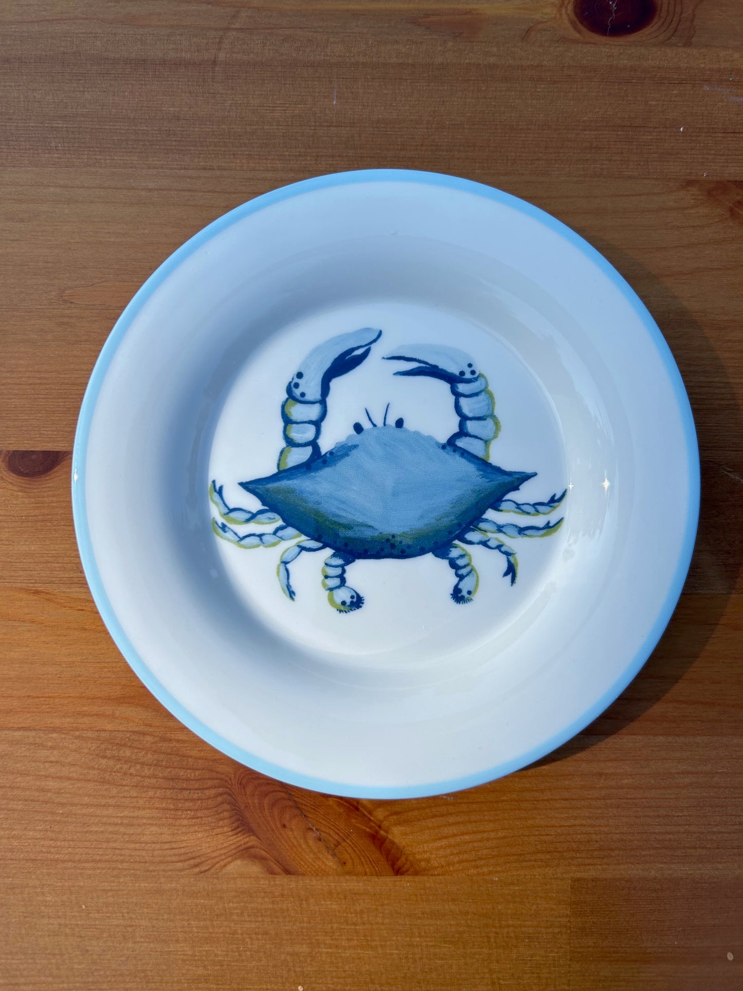 Blue Crab Round Plate