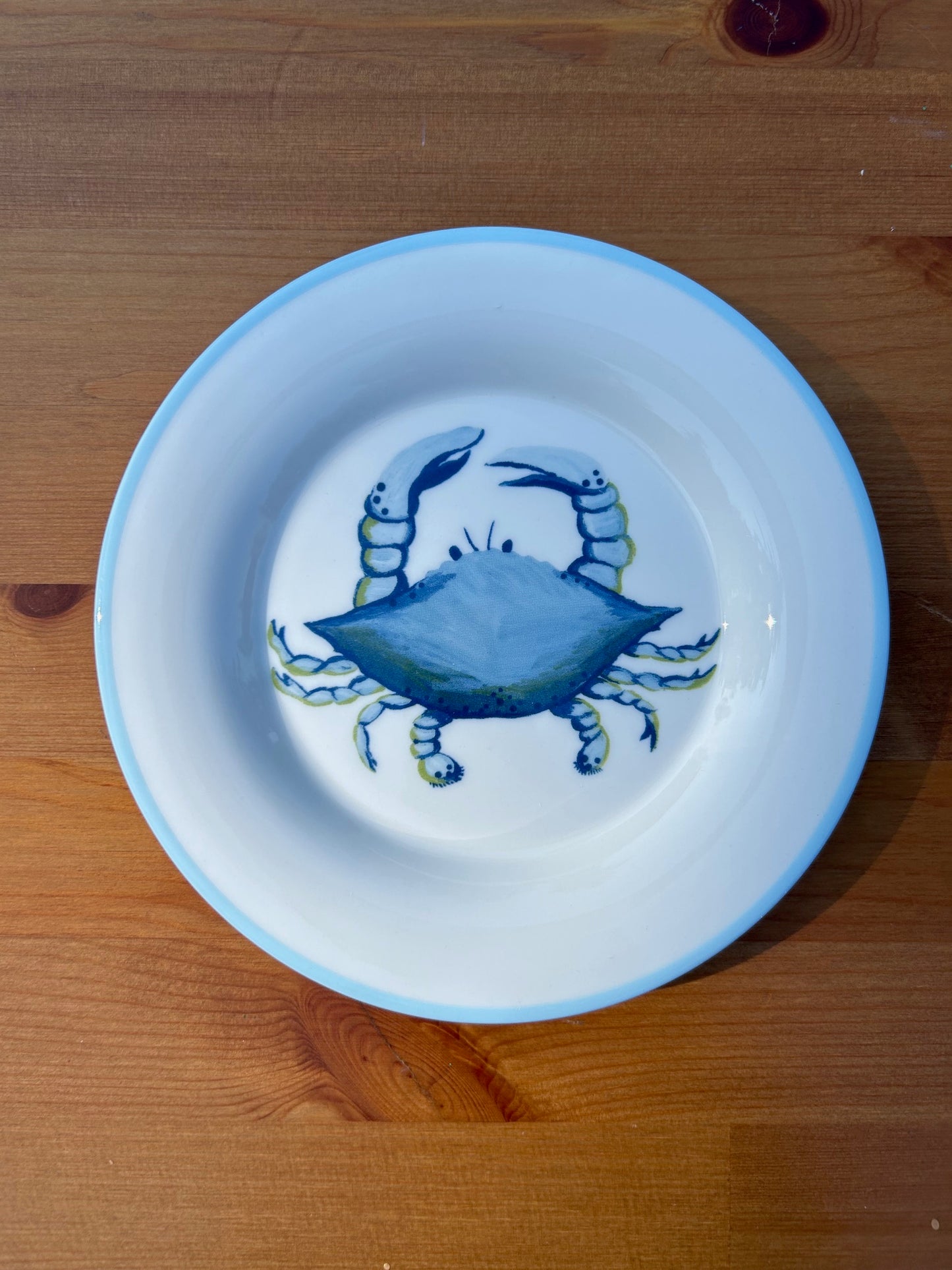 Blue Crab Round Plate