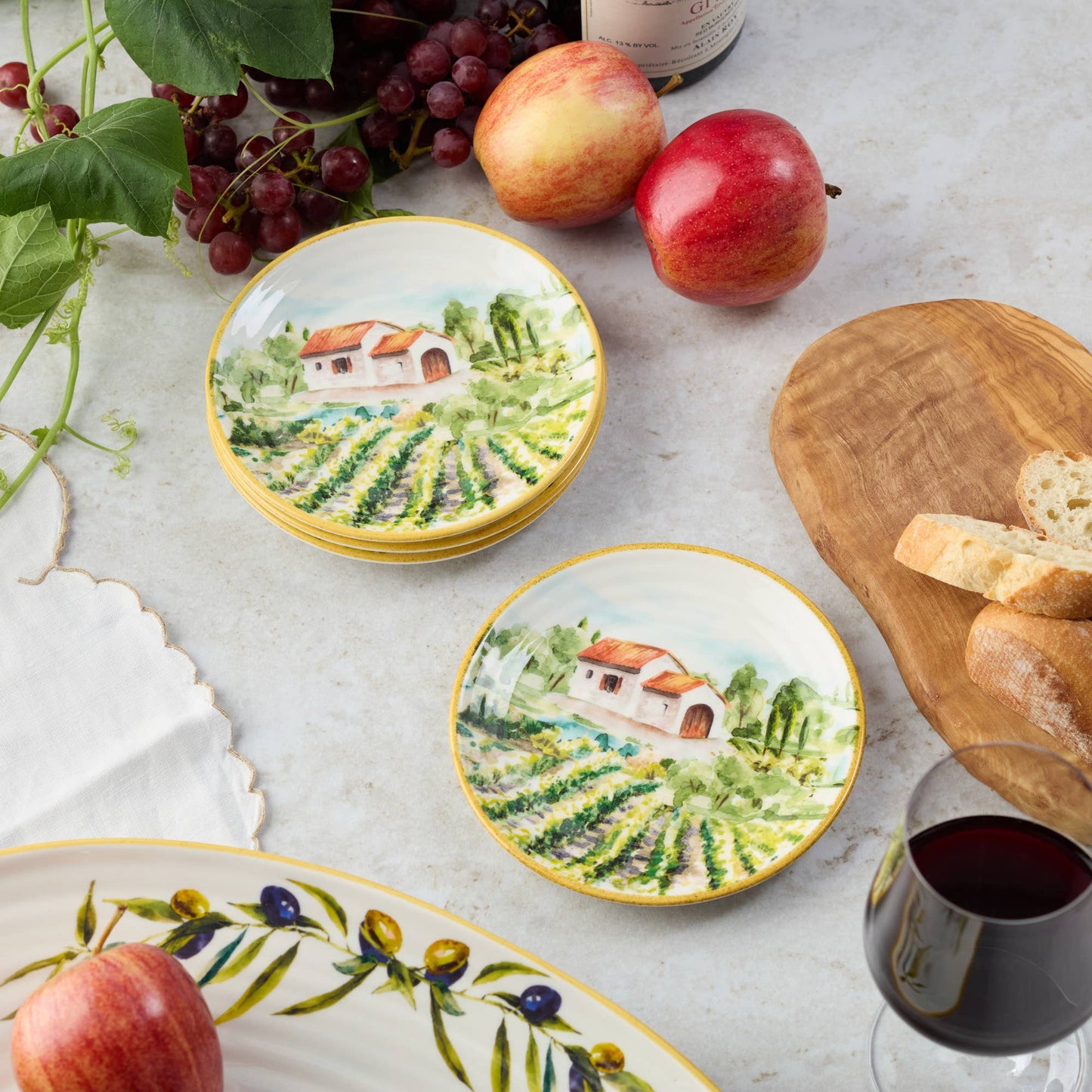 Tuscan Canape Plates (Set of 4)