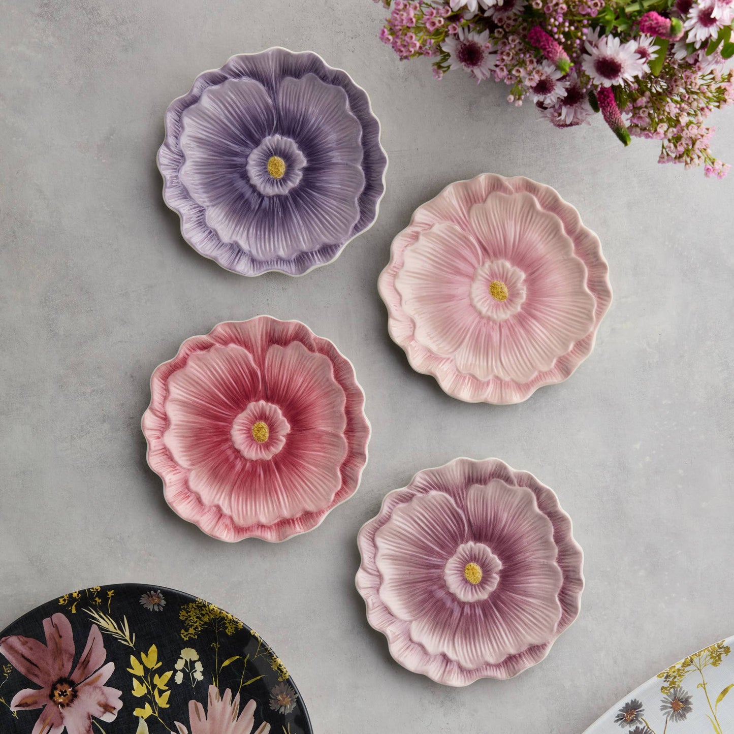 Wildflowers Floral Dessert Plates (Set of 4)