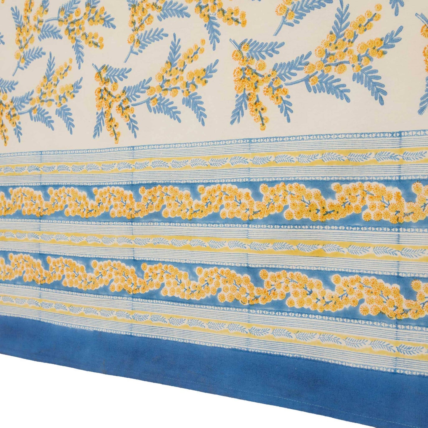Mimosa Blue & Yellow French Tablecloth