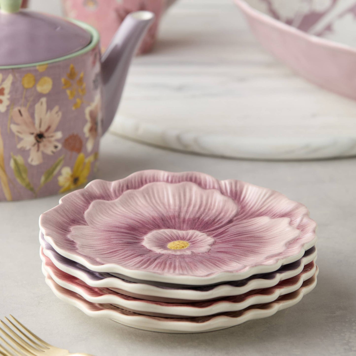 Wildflowers Floral Dessert Plates (Set of 4)