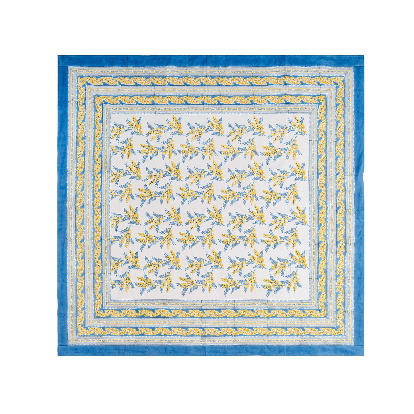 Mimosa Blue & Yellow French Tablecloth
