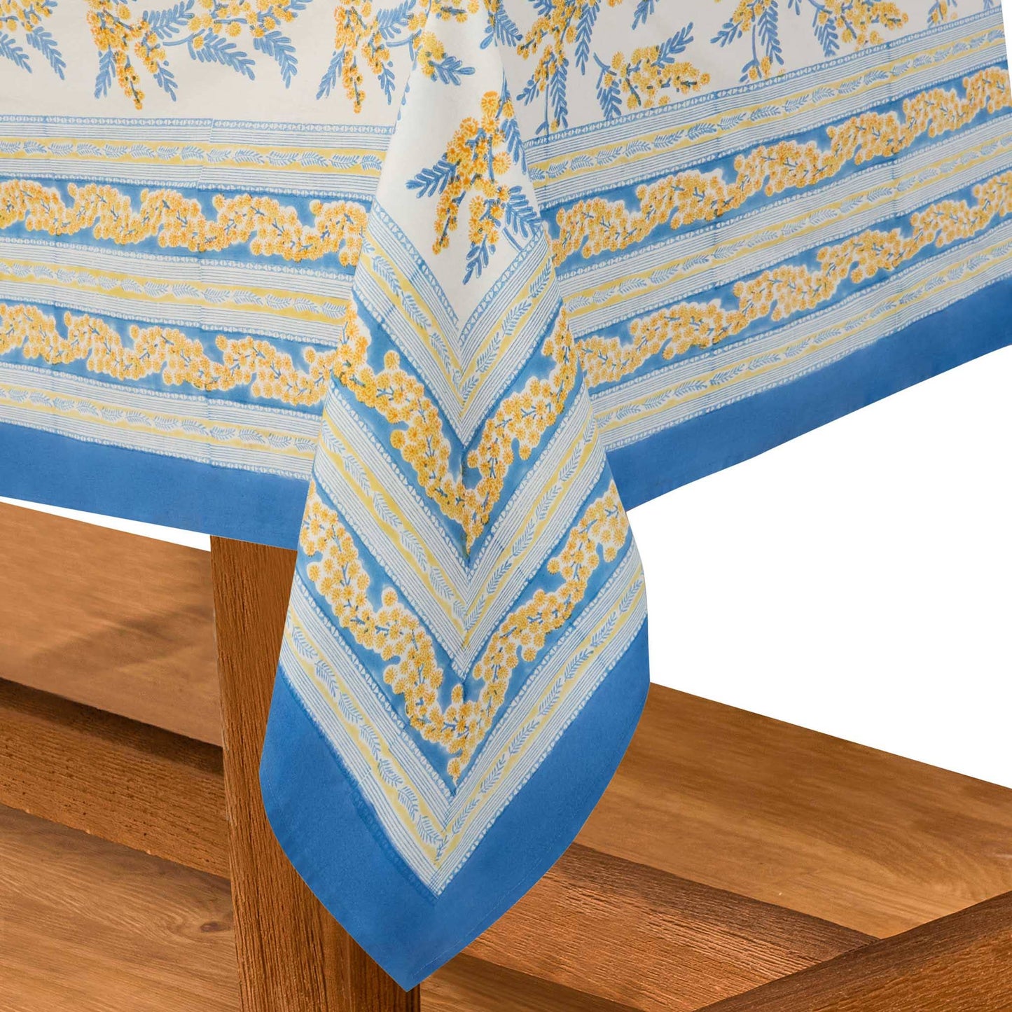 Mimosa Blue & Yellow French Tablecloth
